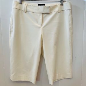 The Limited Cassidy Fit Off White Bermuda Shorts